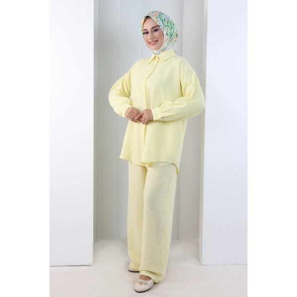Pantolon Gömlek Takım 8708 Sarı