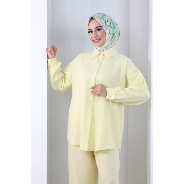 Pantolon Gömlek Takım 8708 Sarı