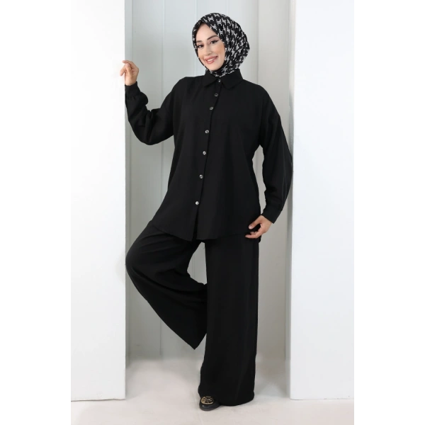Pantolon Gömlek Takım 8708 Siyah