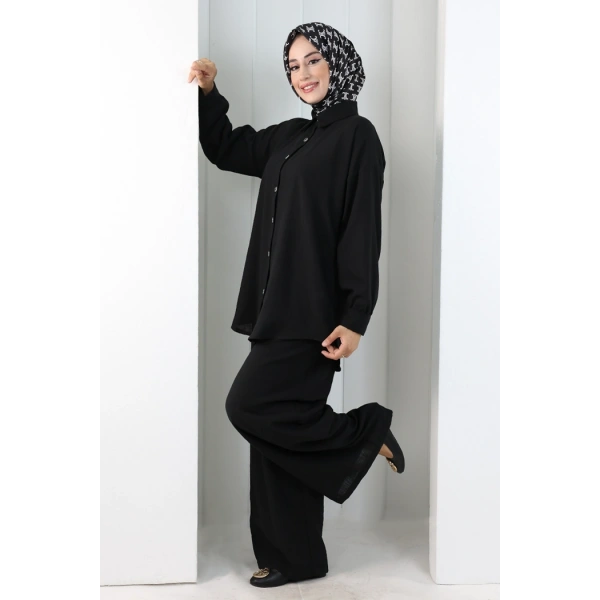 Pantolon Gömlek Takım 8708 Siyah