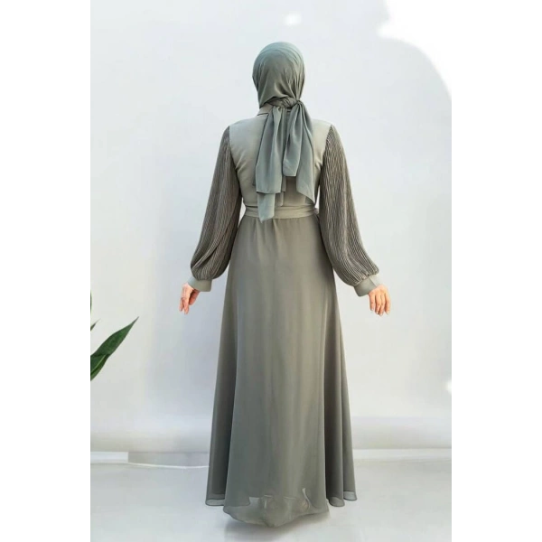 Pilise Kol Detaylı Elbise 3949 Mint