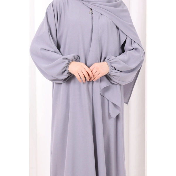 Şallı Namaz Elbisesi 3857 Gri