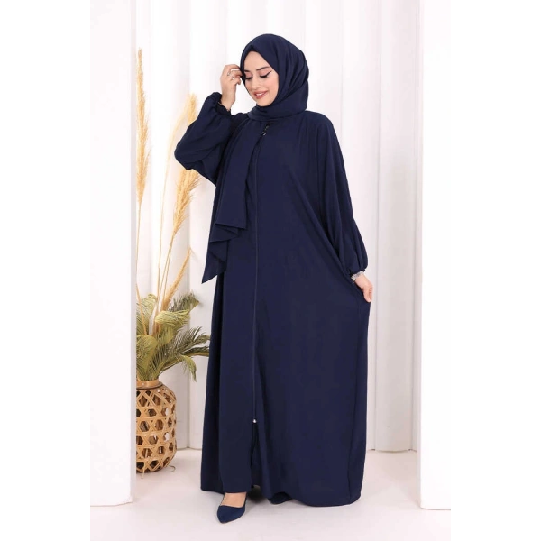 Şallı Namaz Elbisesi 3857 Lacivert