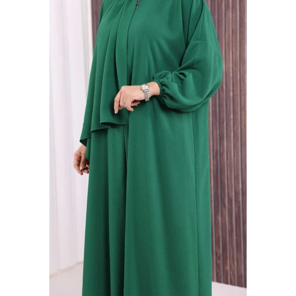 Şallı Namaz Elbisesi 3857 Zümrüt
