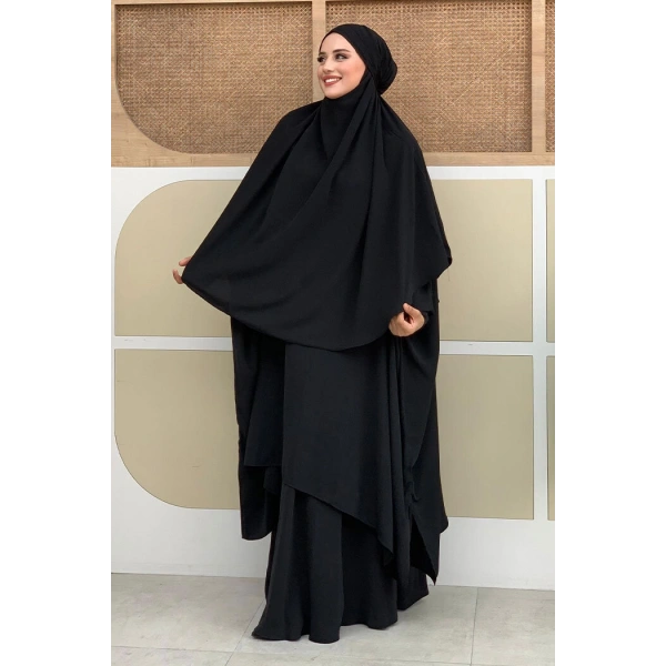 Sufleli Cilbab 6024 Siyah