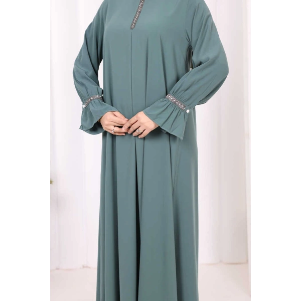 Taş Detaylı Elbise 6033 Mint