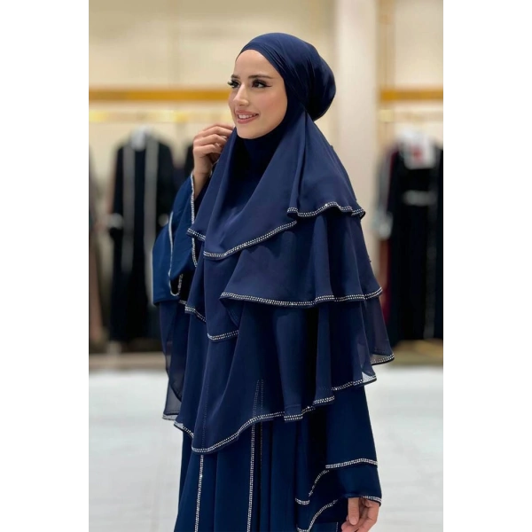 Taş Detaylı Sufle 6030 Lacivert