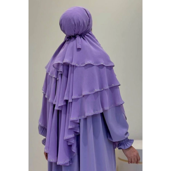 Taş Detaylı Sufle 6030 Lila