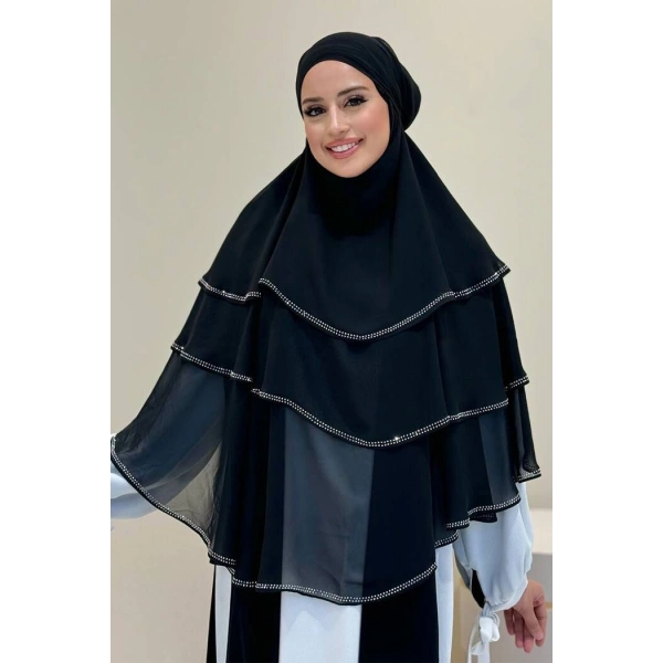 Taş Detaylı Sufle 6030 Siyah