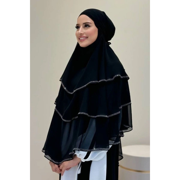 Taş Detaylı Sufle 6030 Siyah