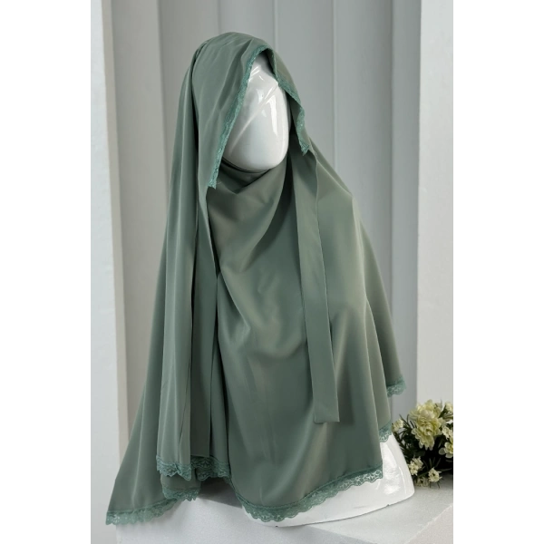 Tek Katlı Dantelli Sufle 6061-3 Koyu Mint