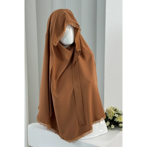 Tek Katlı Dantelli Sufle 6061-3 Tarçın