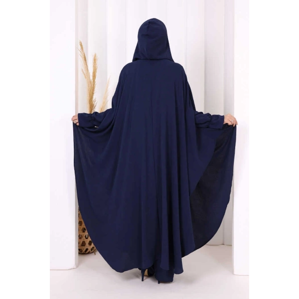 Tunik, Pantolon ve Abaya Üçlü Takım 8663 Lacivert