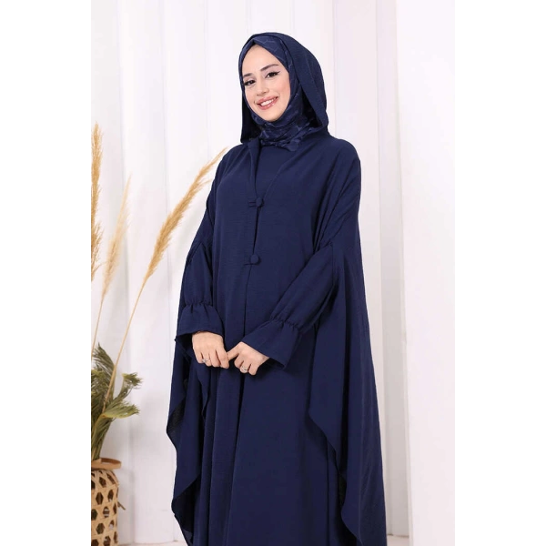 Tunik, Pantolon ve Abaya Üçlü Takım 8663 Lacivert