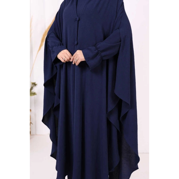 Tunik, Pantolon ve Abaya Üçlü Takım 8663 Lacivert