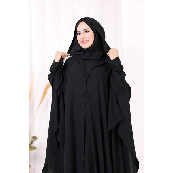 Tunik, Pantolon ve Abaya Üçlü Takım 8663 Siyah