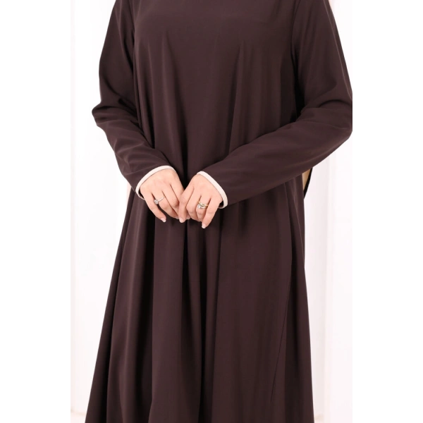 Tunik Şal ve Pantolon Üçlü Takım 8030 Kahverengi