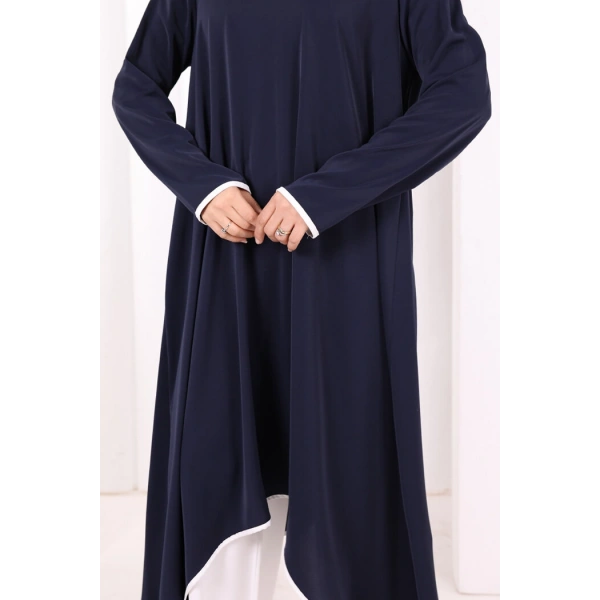 Tunik Şal ve Pantolon Üçlü Takım 8030 Lacivert