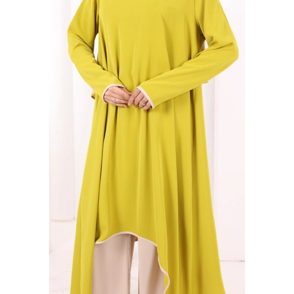 Tunik Şal ve Pantolon Üçlü Takım 8030 Yağ Yeşili