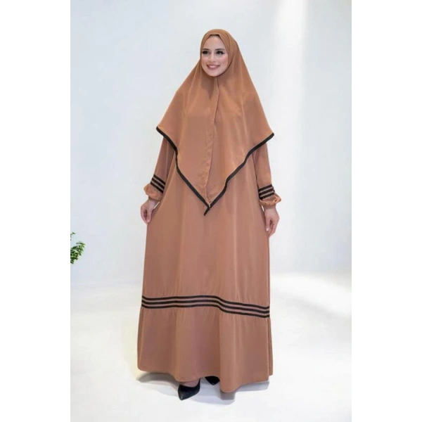 Umre  Elbise ŞAL HEDİYE 6036 Taba