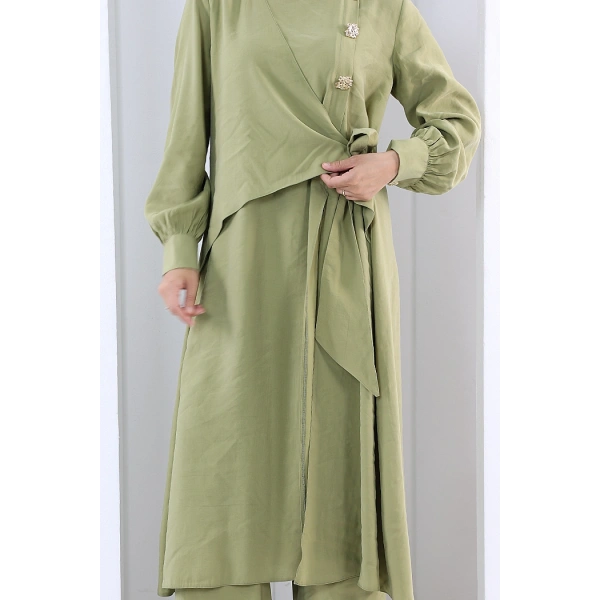 Yandan Bağlamalı İkili Takım 8019 Haki