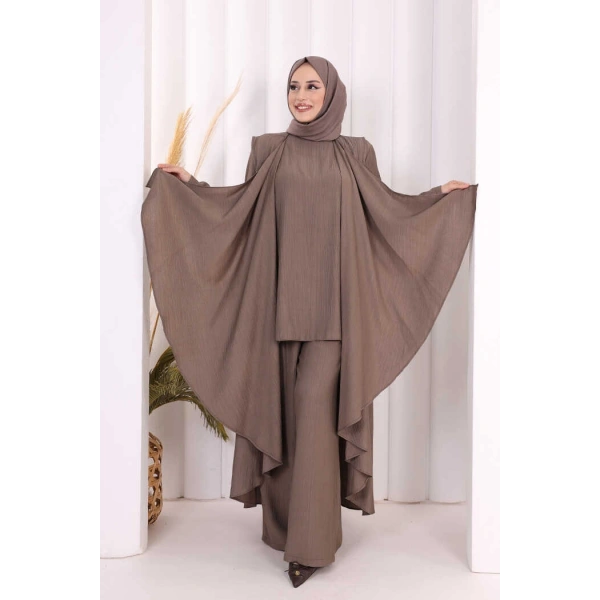 Yelekli Pantolon Takım 8012 Duman