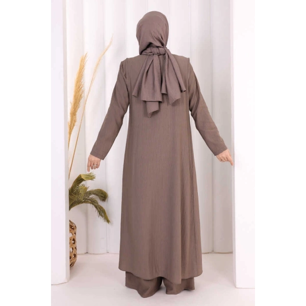 Yelekli Pantolon Takım 8012 Duman