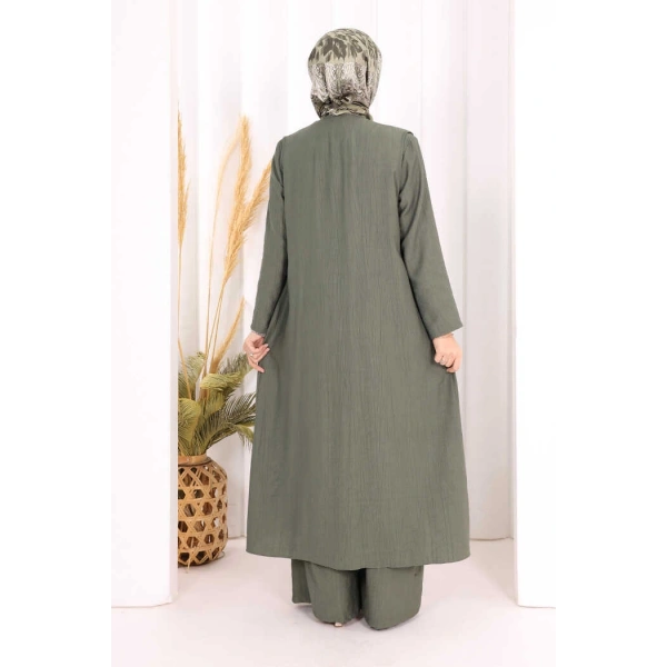 Yelekli Pantolon Takım 8012 Haki