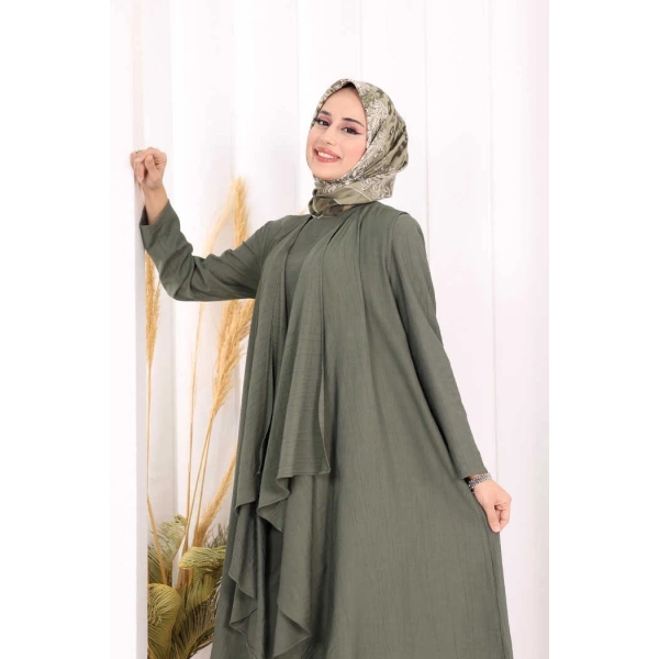 Yelekli Pantolon Takım 8012 Haki