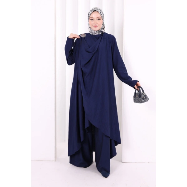 Yelekli Pantolon Takım 8012 Lacivert