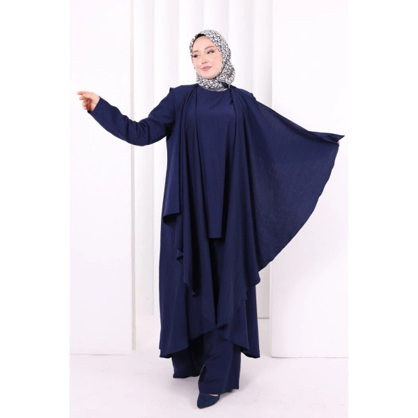 Yelekli Pantolon Takım 8012 Lacivert