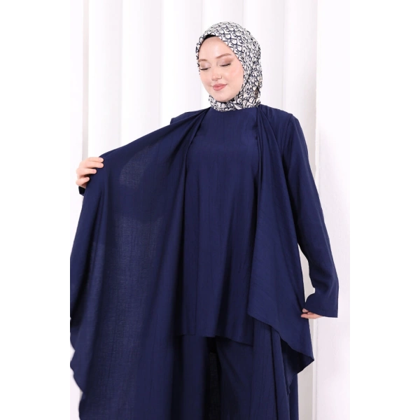 Yelekli Pantolon Takım 8012 Lacivert