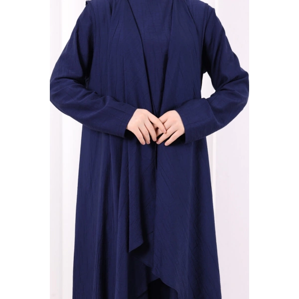 Yelekli Pantolon Takım 8012 Lacivert