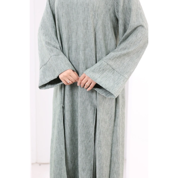 Yırtmaçlı Tunik Üçlü Takım 8035 Haki