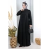 Bağlama Detaylı Elbise 7009 Siyah