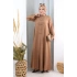 Bağlama Detaylı Elbise 7009 Taba
