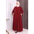 Çizgi Detaylı Ferace 6011 Bordo