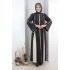 Dubai Biyeli Fermuarlı Ferace 7050 Duman