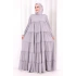 Dubai Katlı Salaş Elbise 6023 Gri