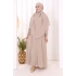 Dubai Sufleli Elbise Takım 6044 Vizon