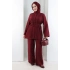 Düğme Detay İkili Takım 8711 Bordo