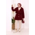 Düğmeli Kaban 70059 Bordo