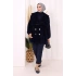Düğmeli Kaban 70059 Lacivert
