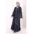 Fırfır Detaylı Abaya 6078 Lacivert