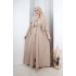 Kristal Taşlı Şallı Abaya 9205 Taş