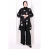 Nakışlı Düğmeli Takım 8702 Ekru