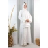 Papatya Dantelli Abaya Elbise 7097 Ekru