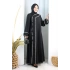 Papatya Dantelli Abaya Elbise 7097 Siyah