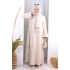 Papatya Dantelli Abaya Elbise 7097 Taş