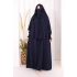 Peçeli Cilbab Model Elbise 6063 Lacivert